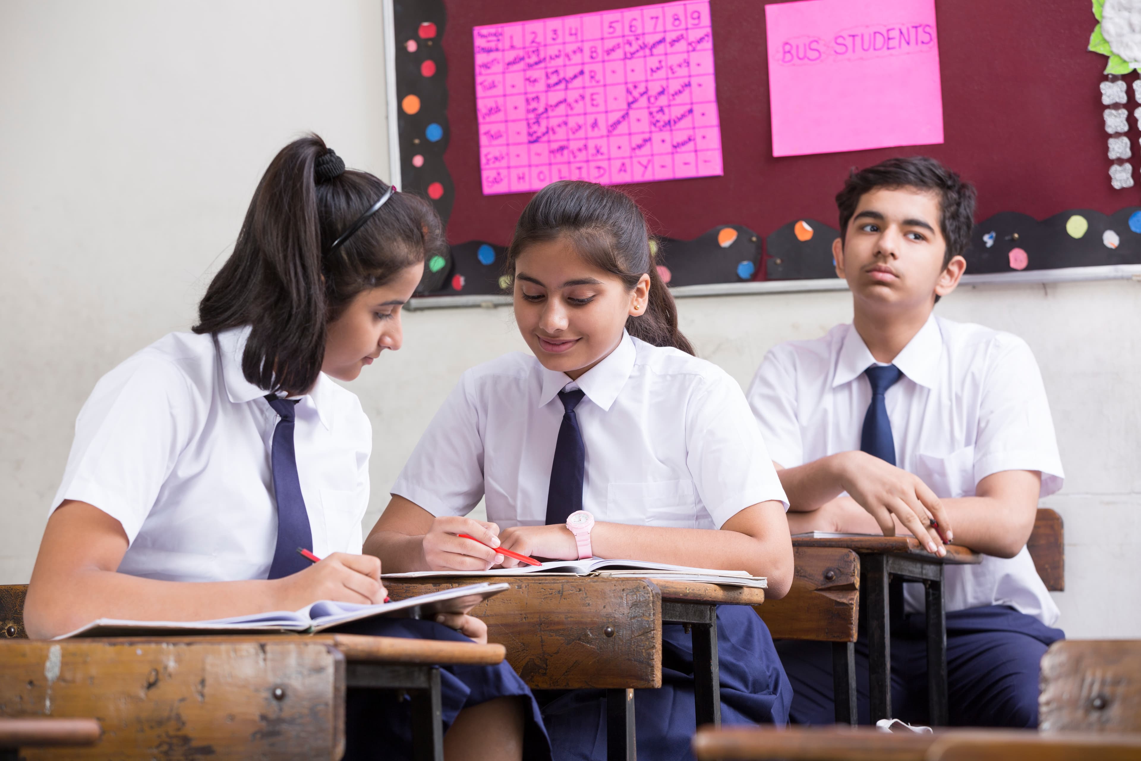 Students learning at Krishnaveni